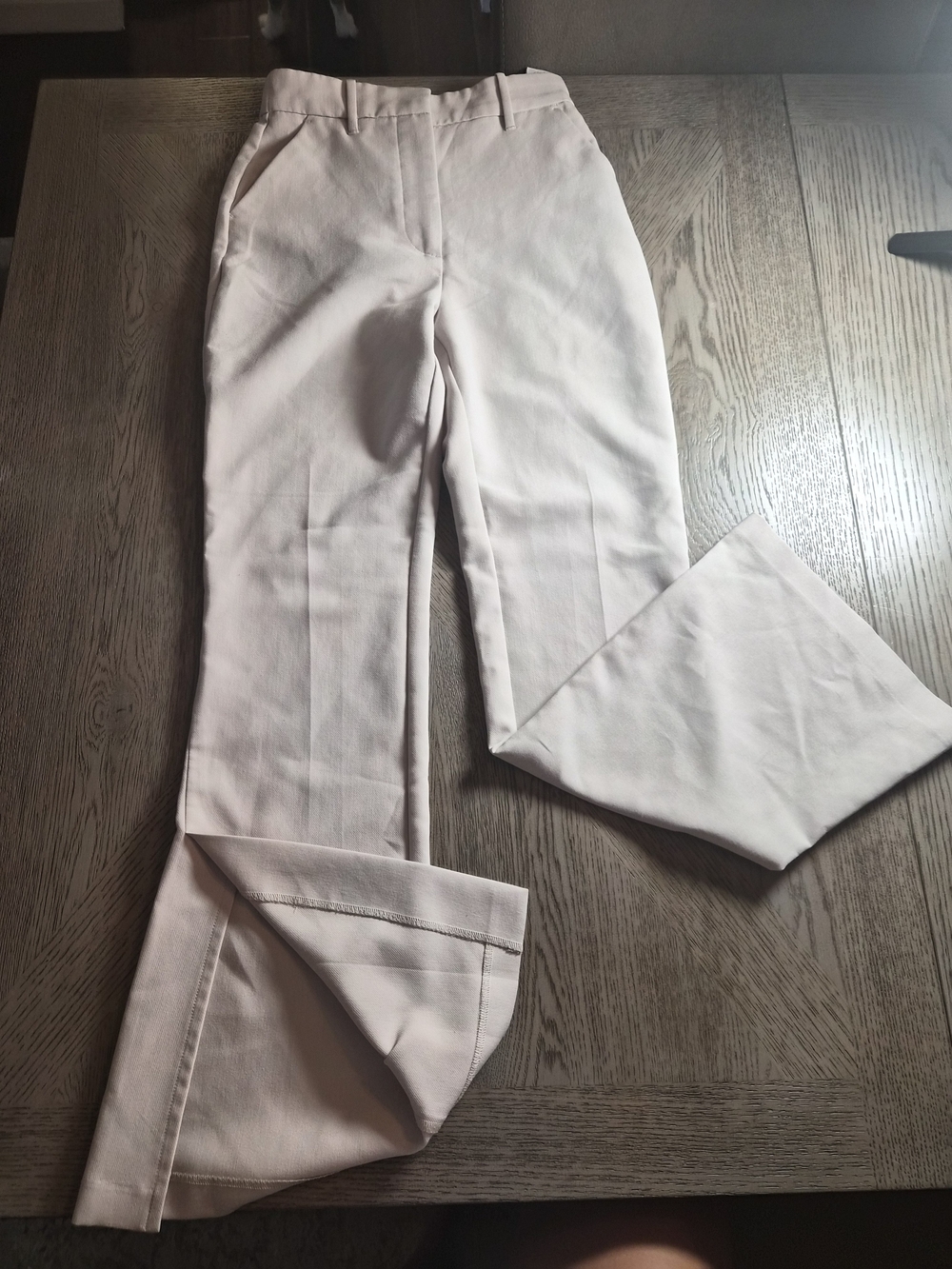 Abercrombie & Fitch Pale Pink Straight-Leg Trousers